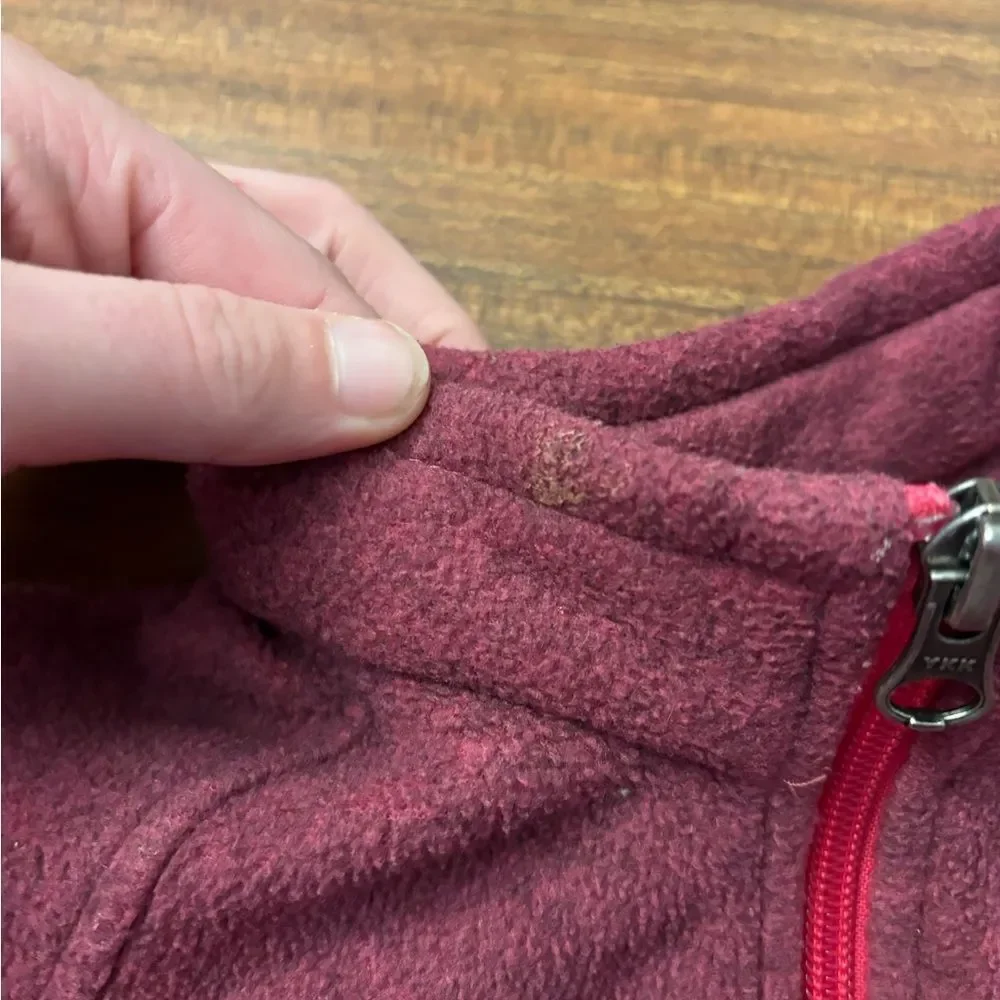 Columbia maroon/purple fleece zip up jacket